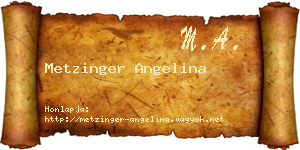 Metzinger Angelina névjegykártya